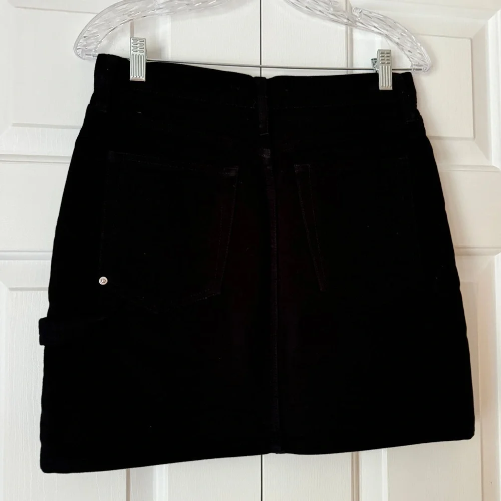 Helmut Lang Satin Hem A-Line Skirt | Minimalist Designer Workwear